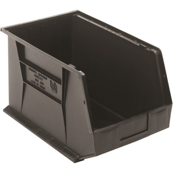 Hang & Stack Storage Bin, 10 in H, Black